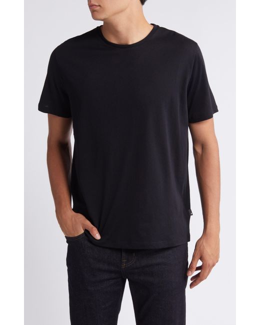 7 For All Mankind Black Cotton & Cashmere T-shirt for men
