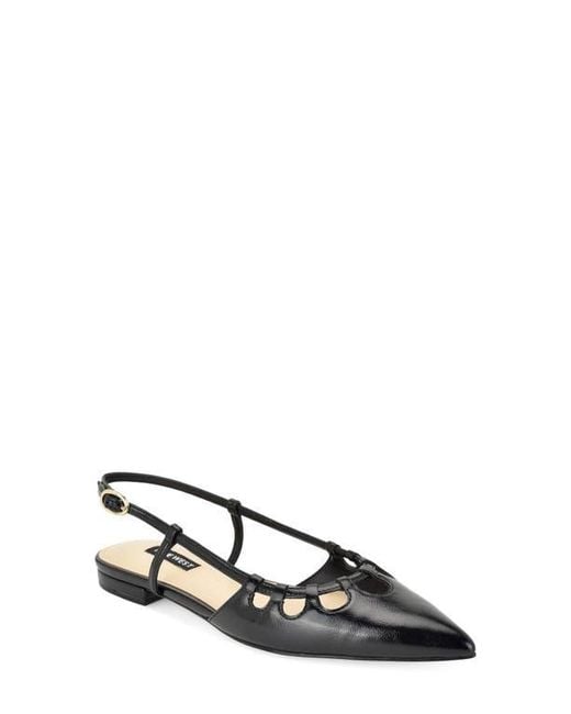 Nine West Black Harra Pointed Toe Flat