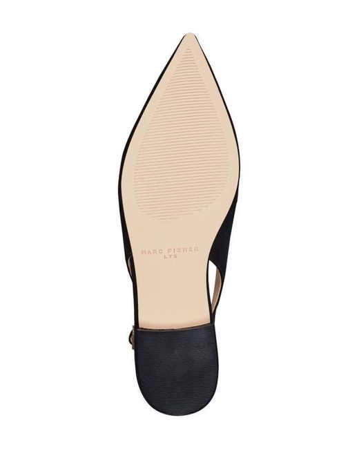 Marc Fisher Blue Grissy Slingback Flat