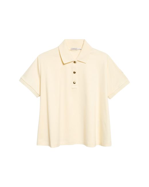 Moncler Natural Snap Placket Polo