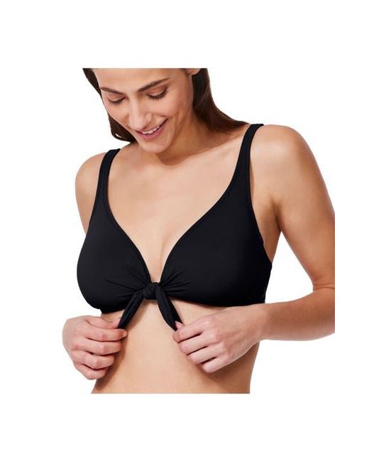 Gottex Black Tutti Frutti Underwire Tie Front Bikini Top