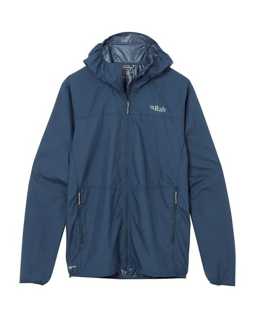 Rab Blue Windgather Hooded Jacket for men