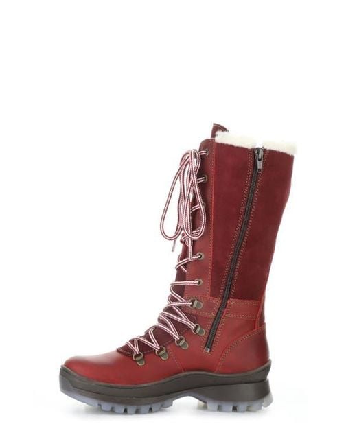Bos. & Co. Red Dell Waterproof Wool Faux Shearling Lined Boot