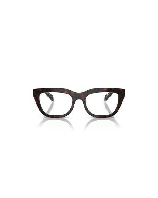 Prada Black 52Mm Irregular Optical Glasses