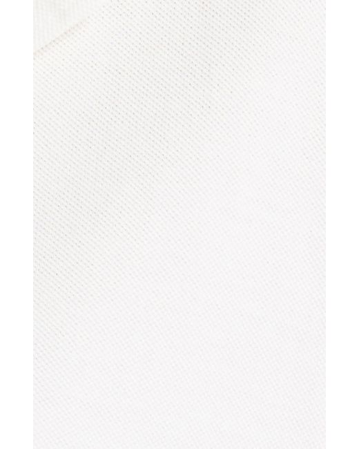 Treasure & Bond White Oversize Long Sleeve Cotton Polo