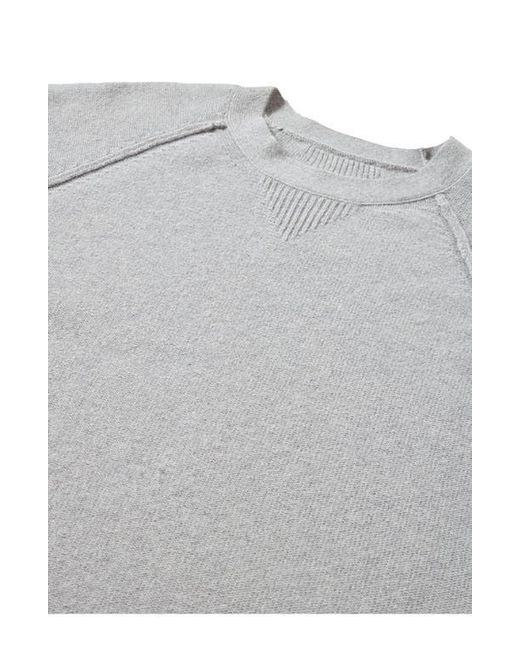 Fortela White Harvard Wool Crewneck Sweater With Raglan Sleeve for men