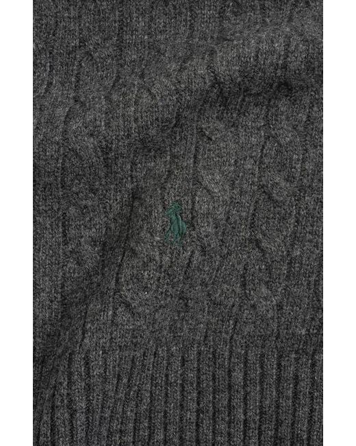 Polo Ralph Lauren Black Classic Cable Scarf for men