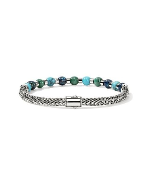 John Hardy Blue Beaded Chain Bracelet