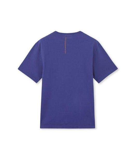 Fortela Blue Tubejp Cotton Chest Pocket T-Shirt for men