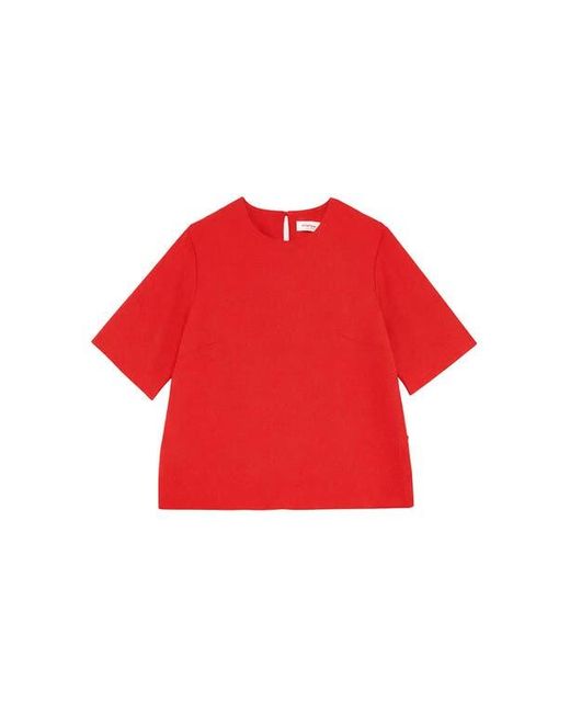 Ottod'Ame Red Solid Blouse