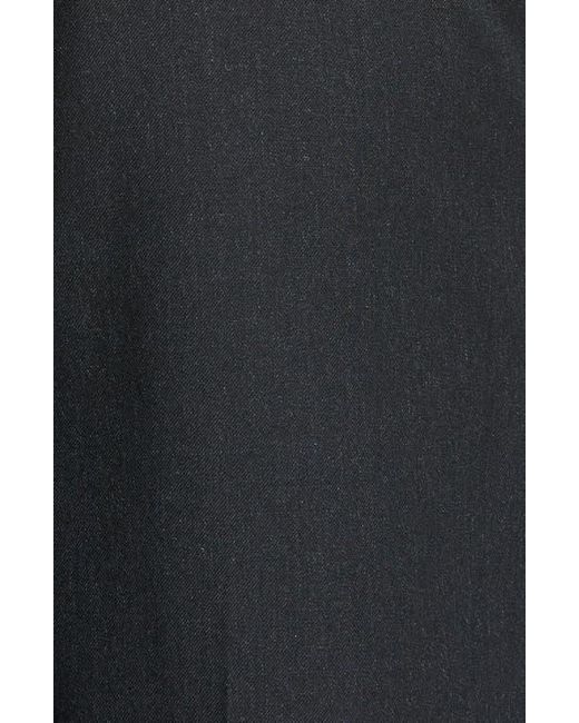 Berle Blue Self Sizer Waist Pleated Classic Fit Wool Gabardine Dress Pants for men