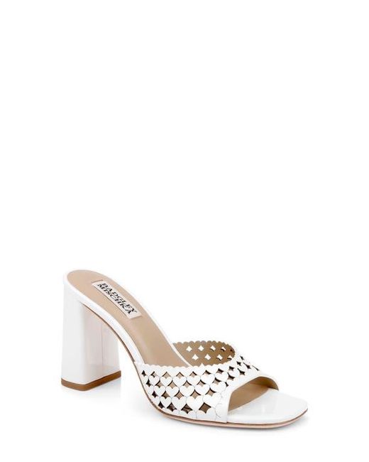 Badgley Mischka Metallic Omni Laser-Cut Heart Sandal