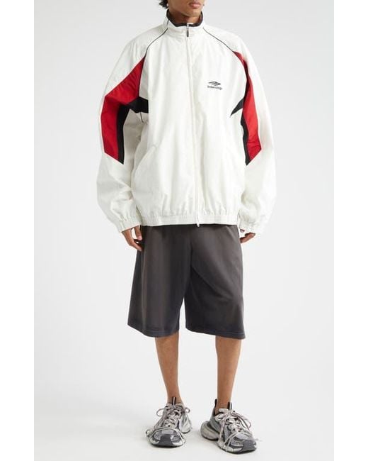 Balenciaga 3B Logo Track Jacket in White for Men | Lyst Balenciaga 3B Logo Track Jacket in White for Men | Lyst