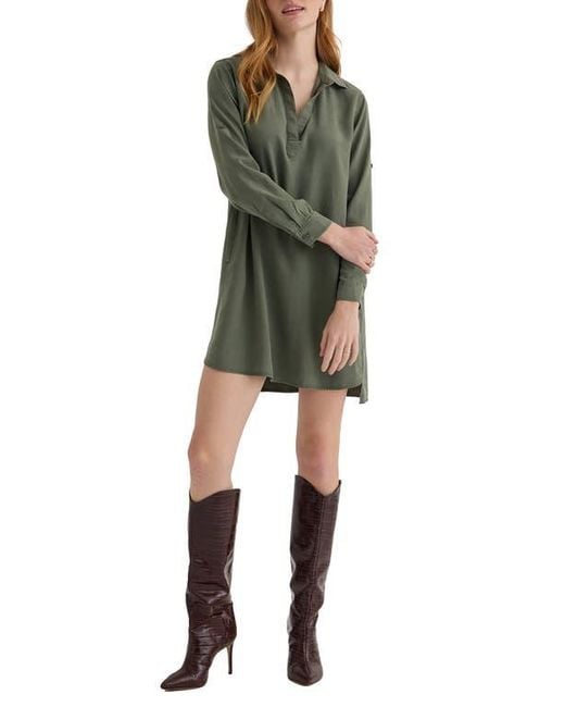 Bella Dahl Green A-Line Shirtdress
