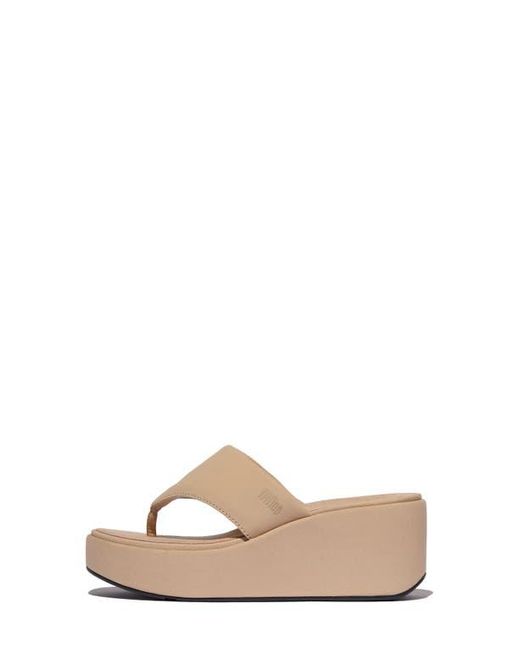 Fitflop Natural Platfforms Wedge Toe Post Sandal