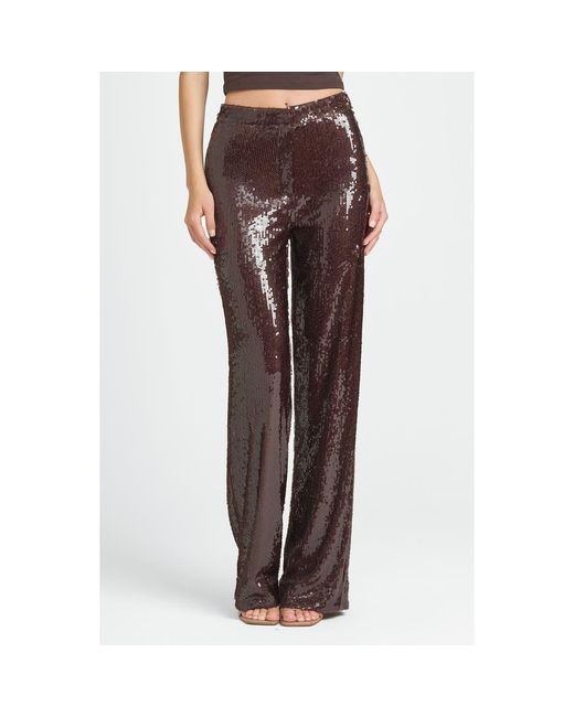 Wayf Purple First Crush Sequin Wide Leg Pants