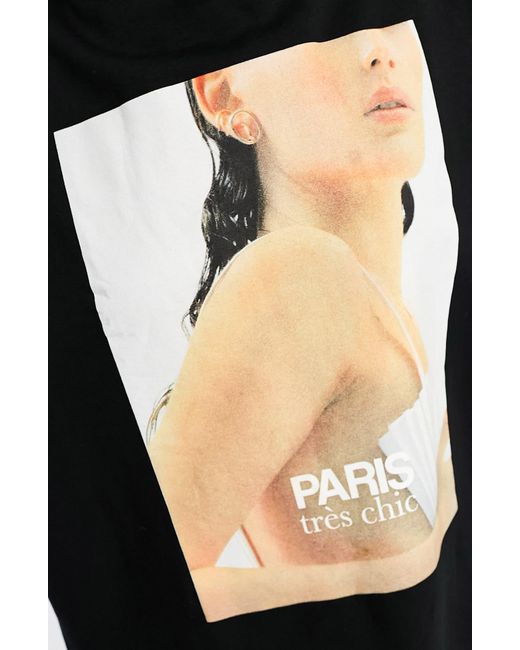 ASOS Black Paris Cotton Graphic Hoodie
