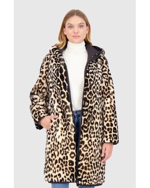 Gorski Blue Shearling Lamb Parka Reversible To Nylon