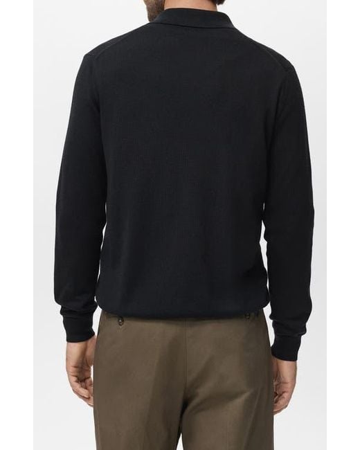 Mango Black Wool Cardigan for men