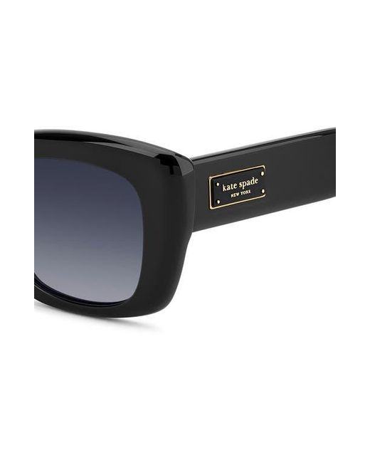 Kate Spade Black Jenell 51Mm Gradient Rectangular Sunglasses