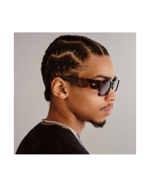 Le Specs Brown Contemplation 54Mm Rectangular Sunglasses for men