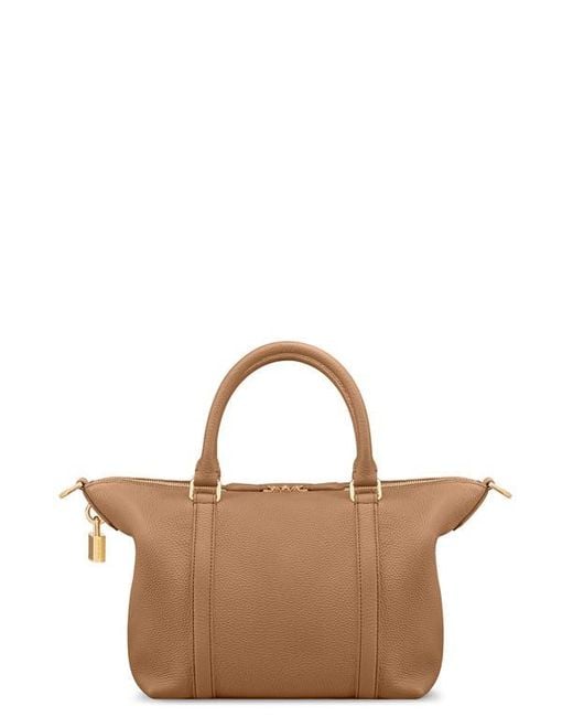 Maison De Sabre Brown Small Leather Weekender Bag