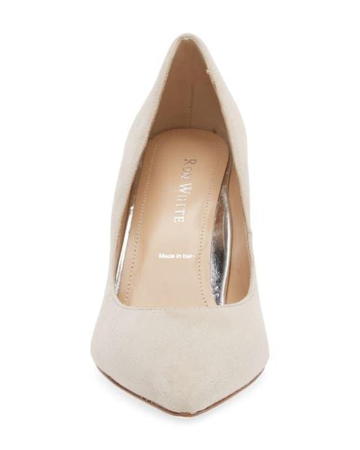 Ron White White Cindy Pointed Toe Pump