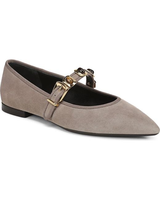 Veronica Beard Black Selene Charms Pointed Toe Flat