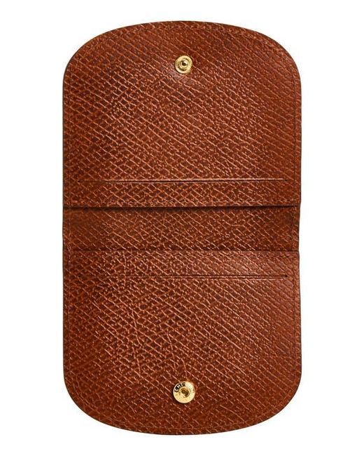 Longchamp Brown Epure Leather Card Case