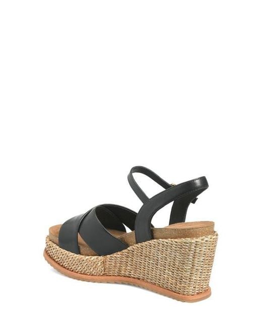 Söfft Black Diana Espadrille Platform Wedge Sandal
