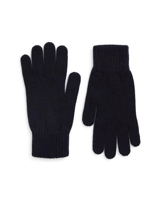 Johnstons Black Cashmere Jersey Gloves