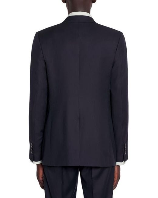 Lanvin Black Single-Breasted Flap Pockets Jacket for men