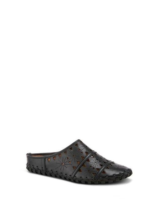 Spring Step Black Fusilade Leather Mule