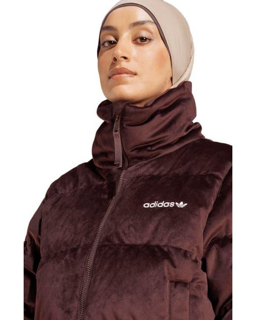 ★adidas originals★W REGEN VELVET ジャケット★追跡可 adidas Originals Regen Velvet Down puffer jacket Black