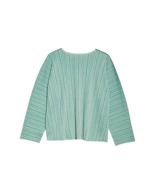 Pleats Please Issey Miyake Green A-Poc Pleated Top