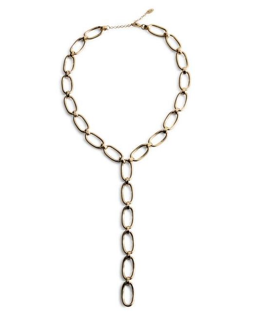 Mango Blue Lariat Chain Necklace