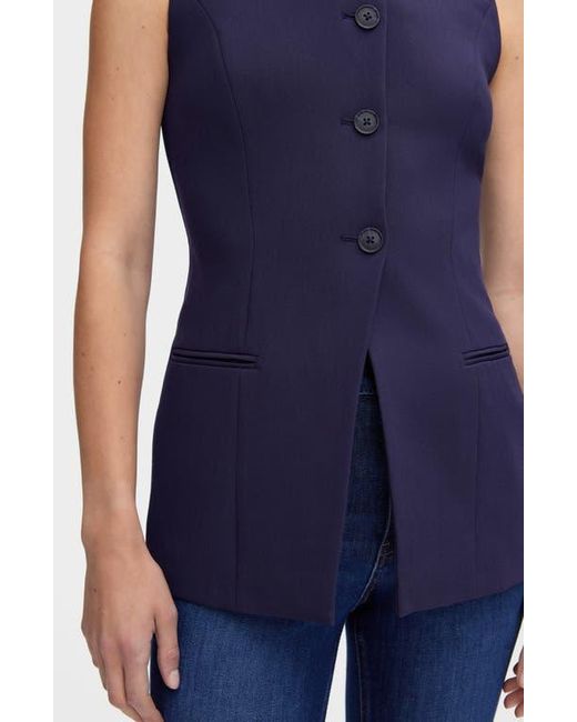 ALIGNE Blue Leo Collarless Vest