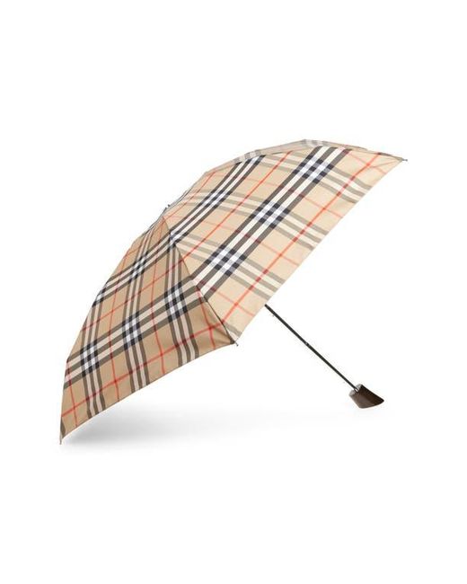 Burberry Brown Check Compact Umbrella