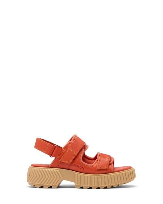 Sorel Red Ona Ave Multistrap Mid Sandal