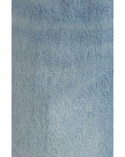 FRAME Blue The Vertical High Waist Ankle Relaxed Straight Leg Jeans