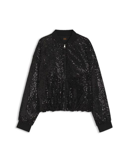 Boss Black Jilloi Sequin Bomber Jacket