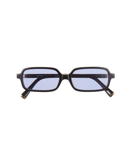 Miu Miu Blue 52Mm Rectangular Sunglasses
