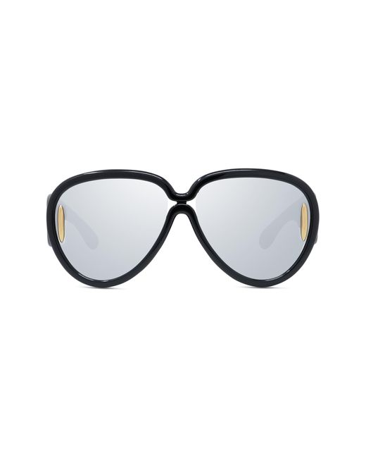 Loewe Black Anagram 65mm Oversized Pilot Mask Sunglasses