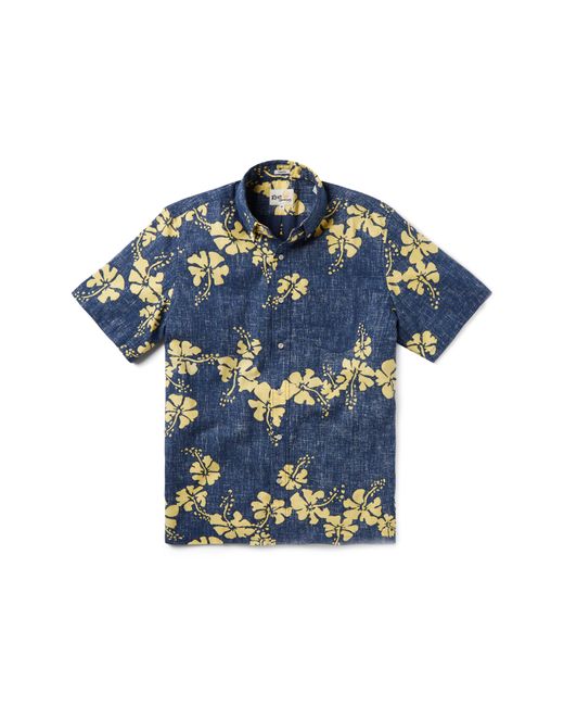 Reyn Spooner Blue 50th State Flower Classic Fit Short Sleeve Button-down Shirt for men