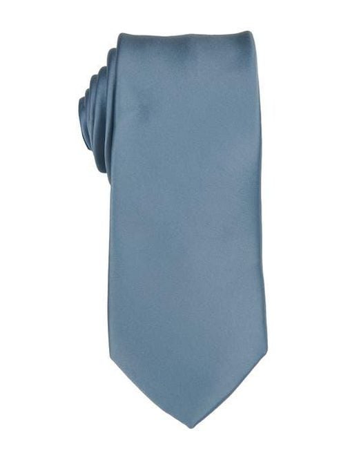 Brooklyn Brigade Blue Solid Satin X-Long Tie for men
