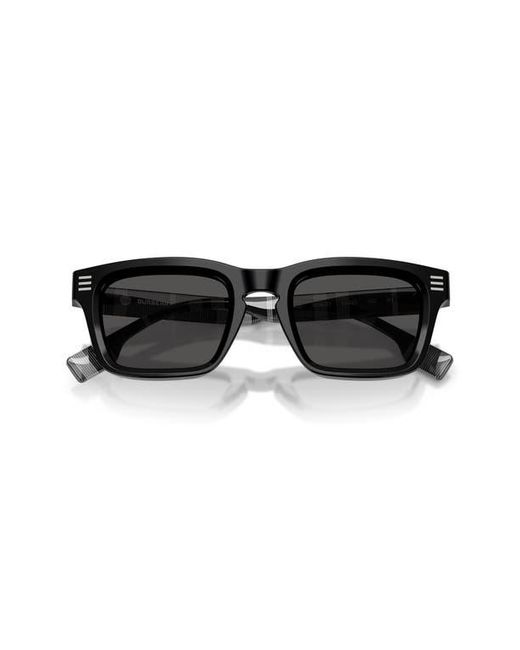 Burberry Black 51Mm Rectangular Sunglasses for men