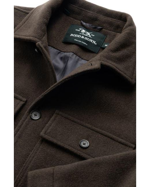 Rodd & Gunn Black Windsoe Virgin Wool Blend Trucker Jacket for men