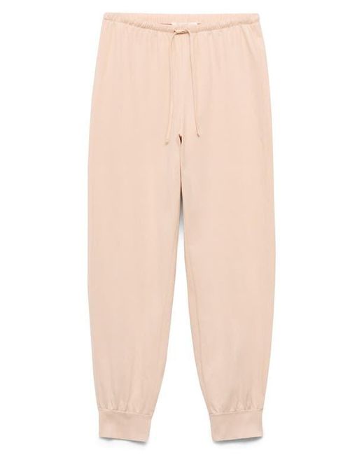 Mango Natural Tapered Cotton Joggers
