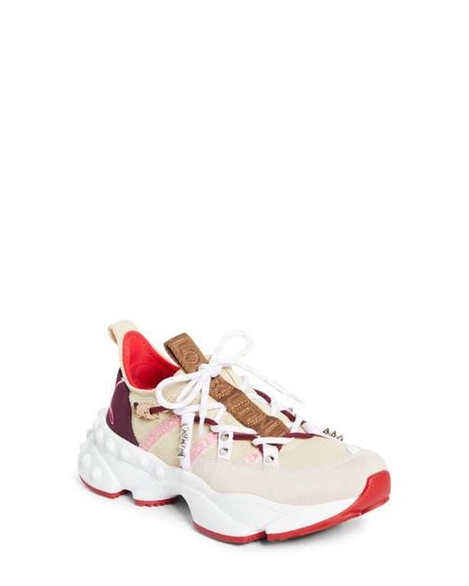 Christian Louboutin White Trail 'N' Run Spike Sneaker