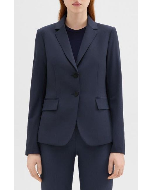 Theory Carissa Good Wool Blazer in Blue | Lyst